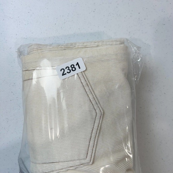 Re/Done Originals Womens Skinny Jeans 26 High-Rise Off White Corduroy Button Fly - Picture 14 of 14